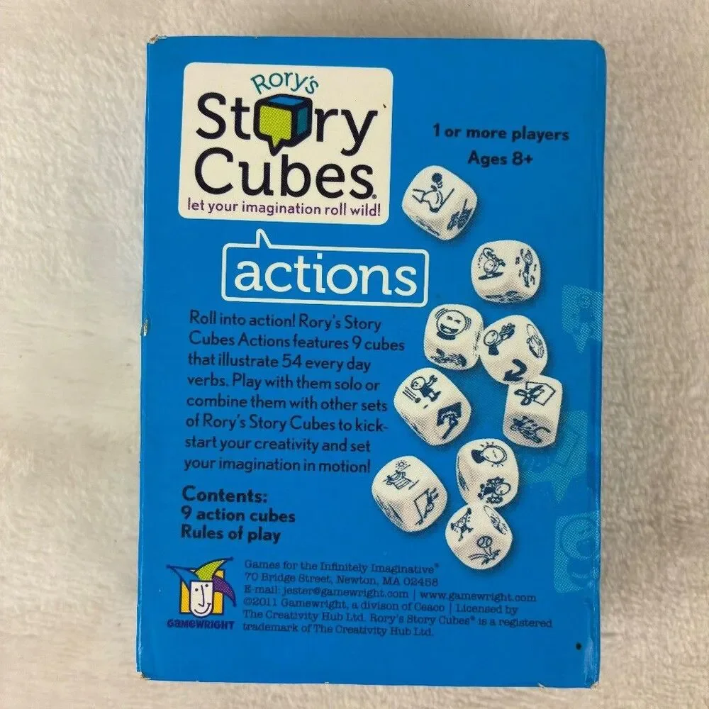 Rory's Story Cubes Original & Actions Sets -Gamewright Dice Games- Educational
